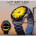Fire-Boltt Invincible Plus 1.43" AMOLED Display Smartwatch with Bluetooth Calling, TWS Connection, 300+ Sports Modes, 110 in-Built Watch Faces, 4GB Storage & AI Voice Assistant (Black SS)